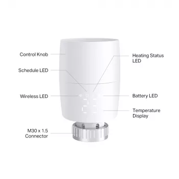 TP-Link Kasa KE100 viedais termostatiskais radiatora ventilis