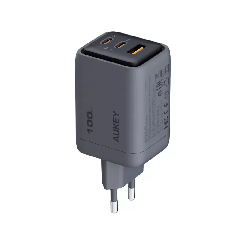 Comet Mix 3 sienas lādētājs PA-C5 3xUSB (2xUSB-C un 1xUSB-A) 100W 5A QC5.0 PD3.0 AFC PPS FCP SCP