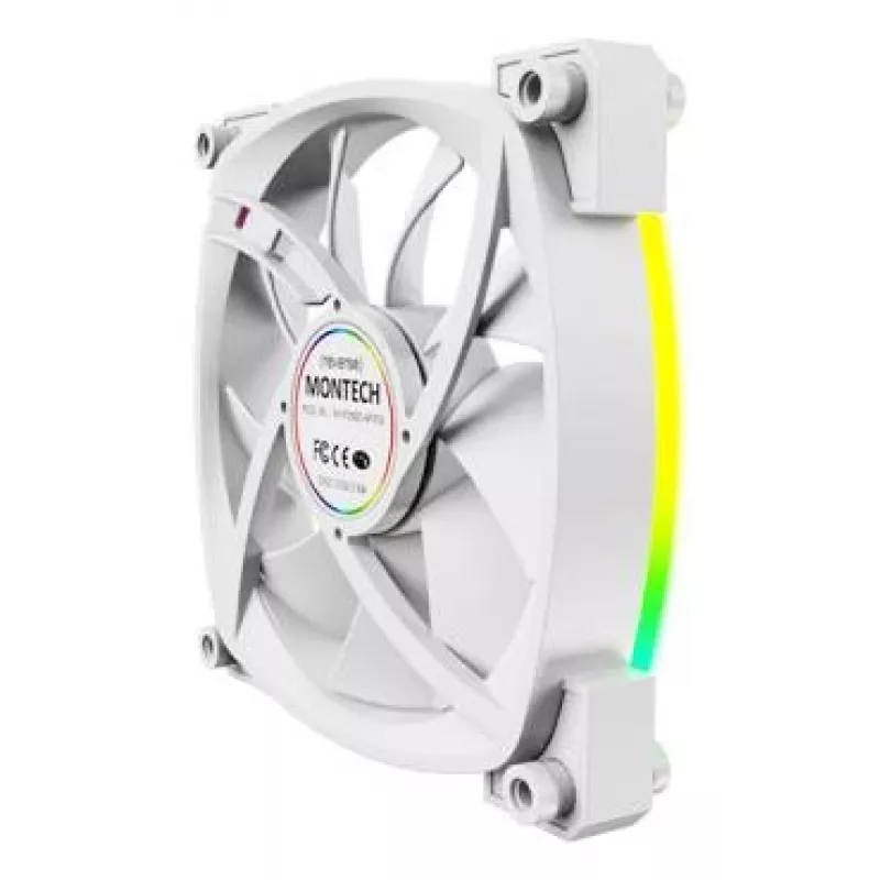 Montech RX120 PWM datora korpusa ventilators 12 cm Balts 3 gab.