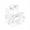 AKPO WK-4 Melns 2.0 60 GRAY/ Melns GLASS T300 Linear LED/Controller nosūcējs