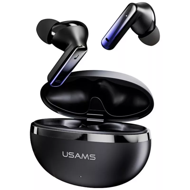 Bluetooth austiņas Usams TWS E02 ANC+ENC melnas