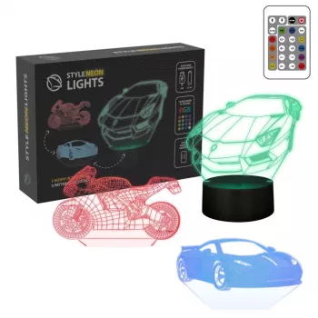 LED transportlīdzekļa RGB 3D gaismas dekorācija MANTA SNL120RGB — RGB lampa automašīnām un motocikliem