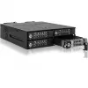 ICY DOCK - ToughArmor MB720MK-B V3 - 4x PCIe 4.0 M.2 NVMe uz 4x OCuLink 1x 5,25 collu nodalījuma mobilajā statīvā, metāla, melns, ar atslēgas slēdzeni (saderīgs ar trim režīmiem)