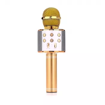 Mikrofons MANTA MIC10-G Gold kardioīds pārnēsājams — kardioīds kondensatora tipa, rokas dizains