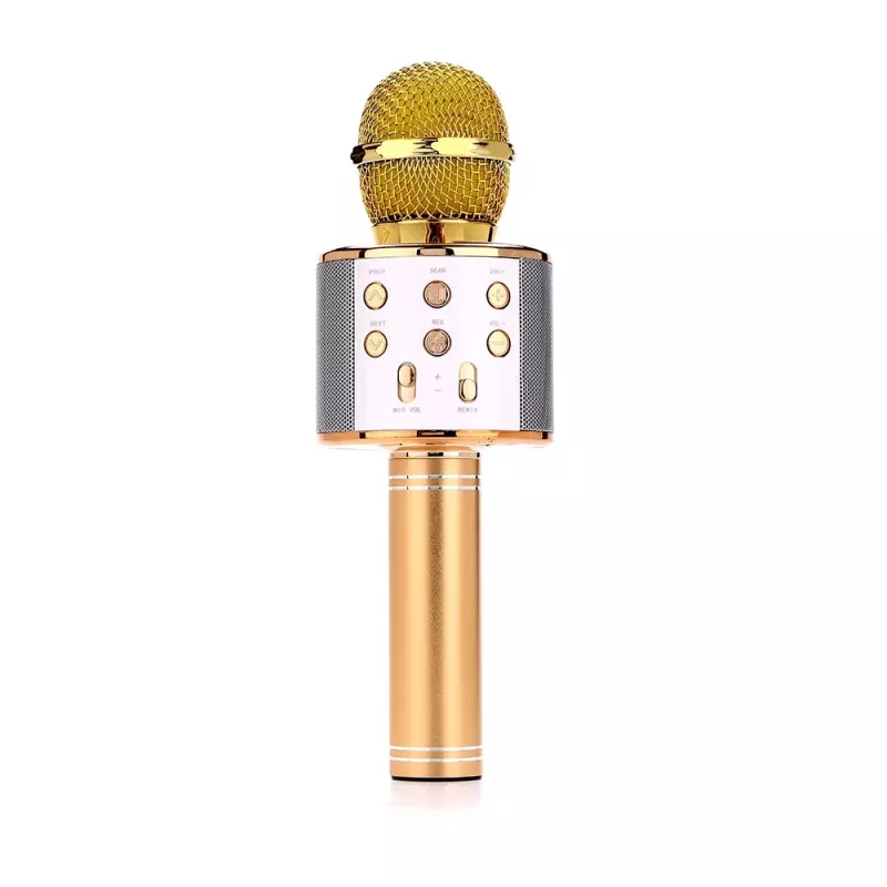 Mikrofons MANTA MIC10-G Gold kardioīds pārnēsājams — kardioīds kondensatora tipa, rokas dizains