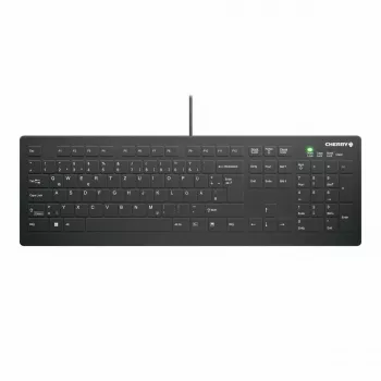 Tastatūra CHERRY AK-C8112 Medical USB QWERTZ Vācu Melna Balta Pilnizmēra