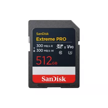 SanDisk Extreme Pro - Zibatmiņas karte - 512 GB - Video klase V90 / UHS-II U3 / 10. klase - SDXC UHS-II