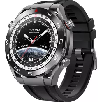 Huawei Watch Ultimate - Viedpulkstenis ar siksnu - Hidrogenēta nitrila gumija (HNBR) - Plaukstas izmērs: 140-210 mm - Displejs 3.8 cm (1.5) - NFC, Bluetooth