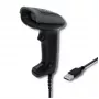Rokas svītrkodu lasītājs QOLTEC 50863 — 1D/2D skeneris, USB vadu savienojums, LED sensors, melns, 5V, 1,8 m kabelis