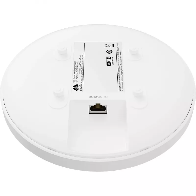 Huawei AP361 - piekļuves punkts - Wi-Fi 6 - 2,4 GHz, 5 GHz - iespējama montāža pie sienas / griestiem / DIN sliedes (50086871)