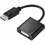 Renkforce RF-5771774 DisplayPort / DVI adapteris [1x DisplayPort spraudnis - 1x DVI ligzda 24+5 kont.] Melns PVC apvalks 15 cm (RF-5771774)
