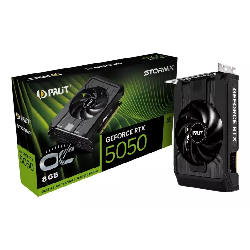 Grafikas karte Palit GeForce RTX 5050 StormX OC — 8 GB GDDR6, 128-bit, PCIe 5.0