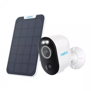 Reolink Argus B330 (BWC2K02SP) Wi-Fi IP drošības kamera ar akumulatoru un saules paneli, 5 MP 2880x1616, IP65, krāsains nakts redzamības režīms, iekštelpām un ārpus telpām, balta