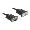 Seriālais kabelis DeLOCK 86598 Melns 5m RS-232 Sub-D9