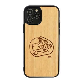 Tālruņa maciņš man and wood iPhone 12 Pro Max — 'child fish' dizains
