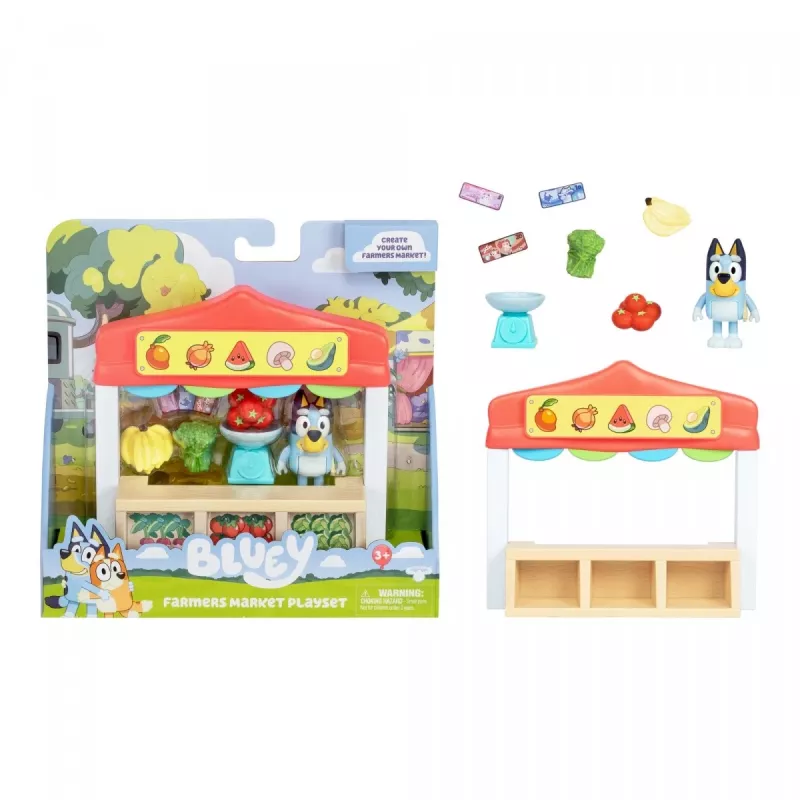 Rotaļfigūru komplekts TMTOYS Mini Bluey Grocery store BLU17555 – mini varoņu komplekts rotaļām