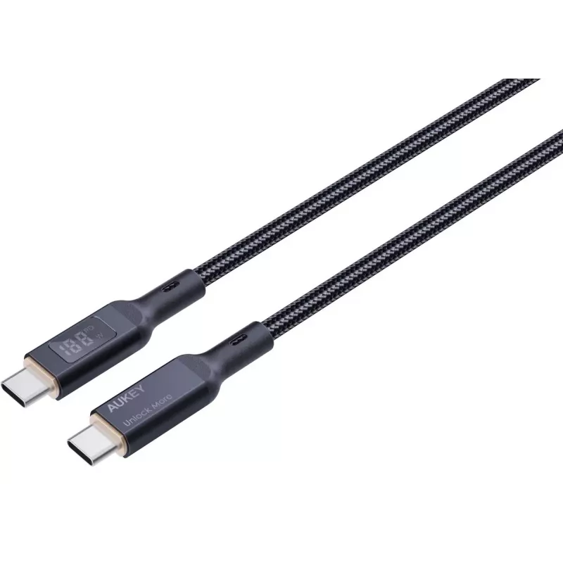 AUKEY CB-MCC102 USB kabelis 1,8 m USB C melns 480 Gbit/s