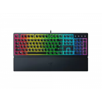 Vadu spēļu tastatūra Razer Ornata V3 — membrānas‑mehāniskais hibrīds, RGB LED apgaismojums, USB