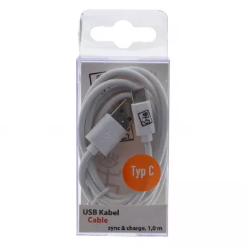 USB kabelis 2GO 795925 1m Micro-USB B USB C USB 3.2 Gen 1 Balts