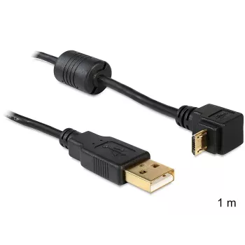 USB kabelis DeLOCK USB2.0 1m Micro-USB B Melns