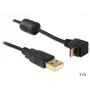 USB kabelis DeLOCK USB2.0 1m Micro-USB B Melns
