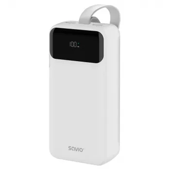 Ārējais akumulators SAVIO BA-11 Lithium-Ion 3000 mAh, 3.7 V, USB-C x2, balts
