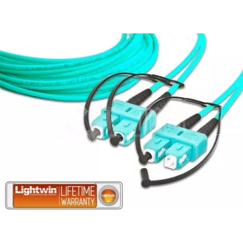 Lightwin LDP-50 SC-SC 4.0 OM3 optiskās šķiedras kabelis 4 m akva krāsā (LDP-50 SC-SC 4.0 OM3)