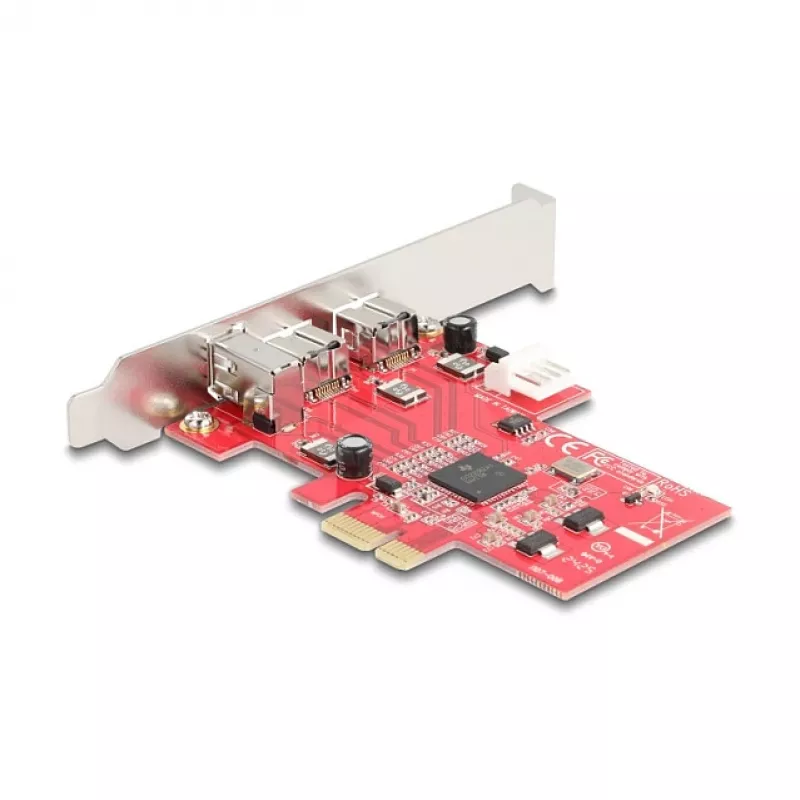 DeLOCK 90738 PCIe Firewire adapteris iekšējais IEEE 1394 sarkans
