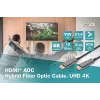 HDMI AOC hibrīda optiskās šķiedras kabelis Digitus AK-330125-100-S