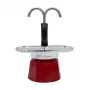 Bialetti Mini Express Magritte Moka krūze, sarkana, sudraba