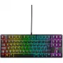 No name K4V2 TKL tastatūra — kompakts vadu izkārtojums bez cipartastatūras, melna, UK izkārtojums