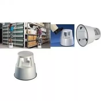 WEDO Rollhocker, plastmasas, pelēks - RAL 7012 no pārstrādājamas plastmasas, 3 atsperu balstīti (212 212)