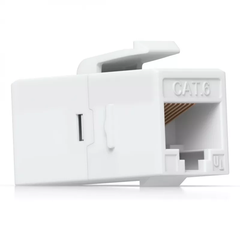 UBIQUITI CAT6 KEYSTONE COUPLER, IEPAKOJUMS PA 12. UBIQUITI CAT6 KEYSTONE COUPLER ĒRTAI JAU SABLĪVĒTU ETHERNET KABEĻU SAVIENOŠANAI