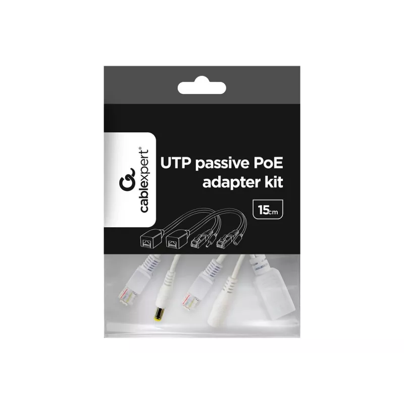 PoE adapteris Gembird PP12-POE-0.15M-W