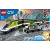 LEGO 60337 City Express pasažieru vilciena komplekts ar tālvadību, rotaļlietu dāvanas bērniem, zēniem un meitenēm ar strādājošiem priekšējiem lukturiem, 2 vagoniem un 24 sliežu ceļa gabaliem
