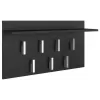 Apģērbu pakaramais top e shop WIESZAK 2F CZERŃ MAT — skaidu plātne, 7 āķi, 700×200×400 mm, melns