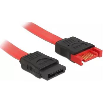 SATA kabelis DeLOCK 83952 0,2 m SATA 7-pin Melns Sarkans