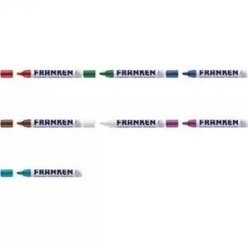 Franken marķieris ZKM 09, balta tinte, kalta uzgalis 2–5 mm, augsta necaurredzamība