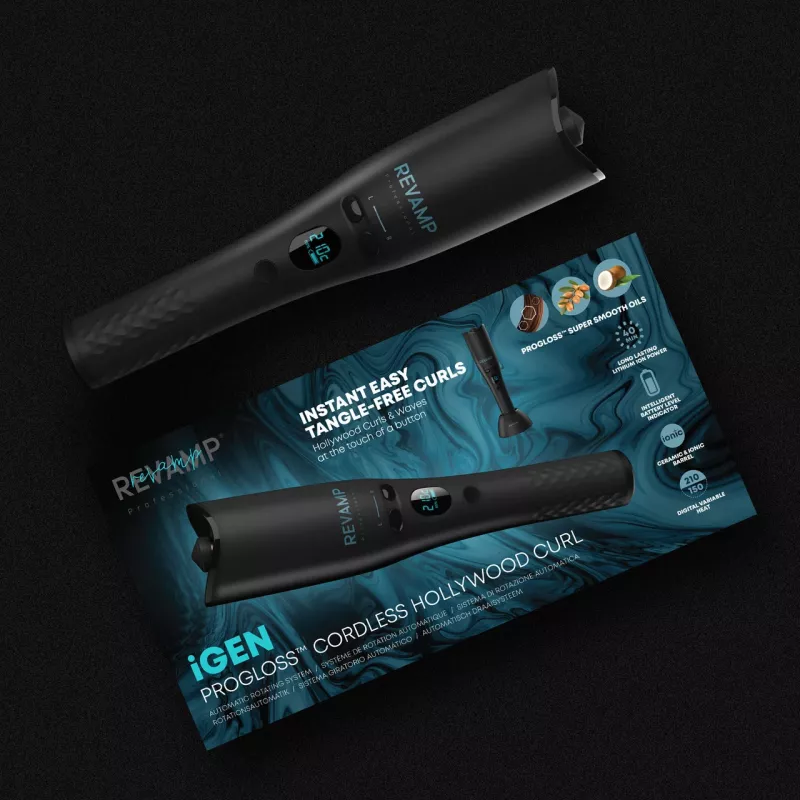 Revamp CL-2750-EU2 iGEN Cordless Progloss Hollywood Curl Automātiskais rotējošais lokšķēres