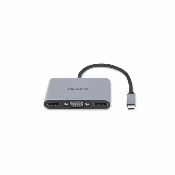 DICOTA D32064 mobilās ierīces dokstacija planšetdatoram/smartfonam/klēpjdatoram sudraba krāsā