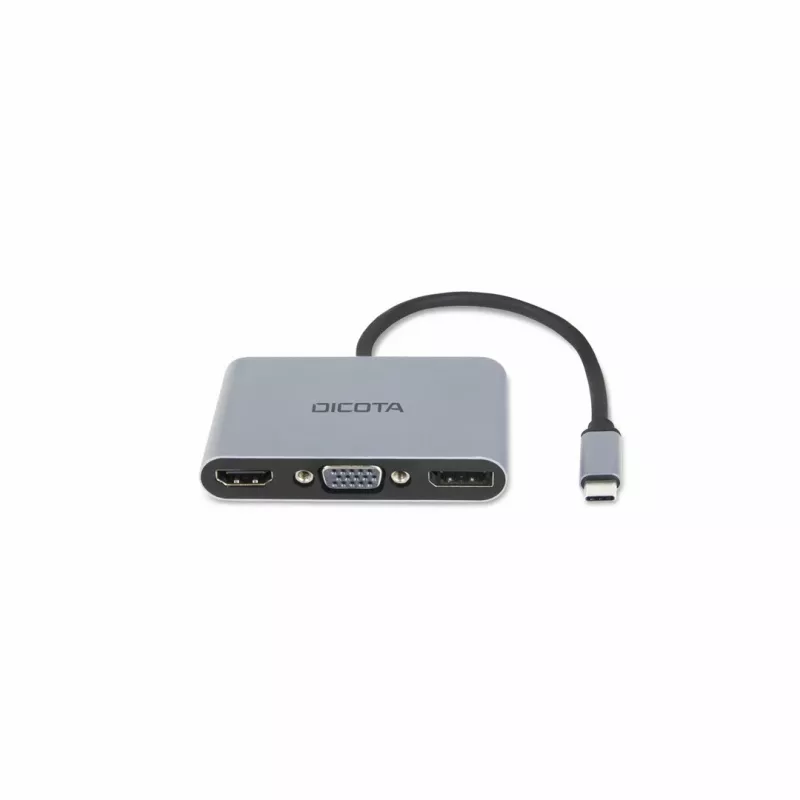 DICOTA D32064 mobilās ierīces dokstacija planšetdatoram/smartfonam/klēpjdatoram sudraba krāsā