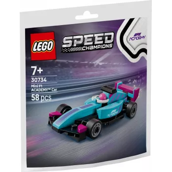 30734 Speed Champions F1 ACADEMY Mini-Auto, Konstrukcijas rotaļlieta polimaisiņā