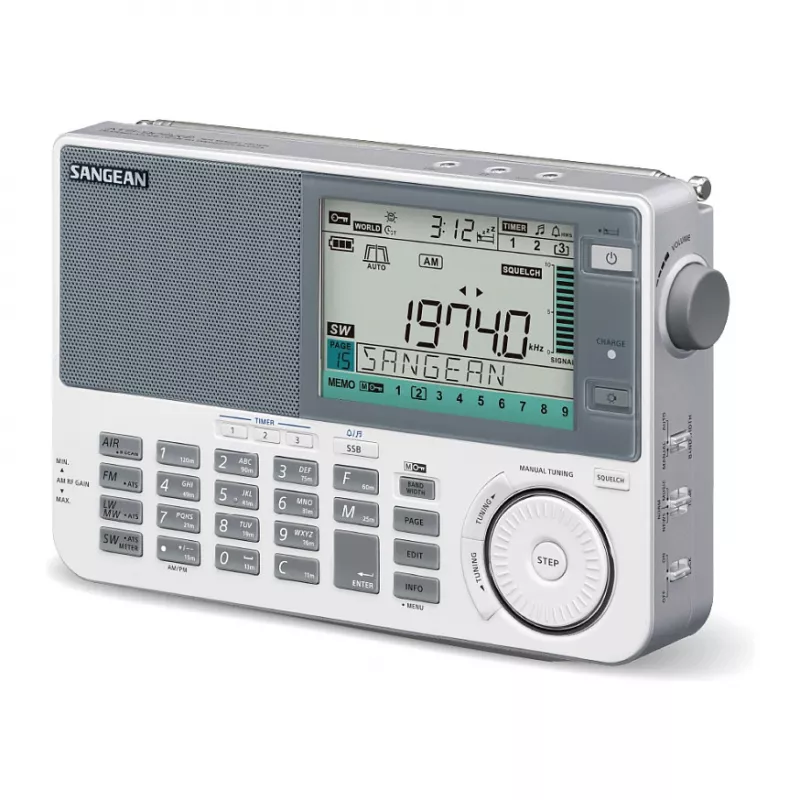 Portatīvais radio Sangean ATS-909 X2 — balts — AM FM SW digitālā regulēšana