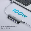 USB-C centrmezgls Unitek D1122A01 ar 2x HDMI 4K un 100 W jaudas piegādi