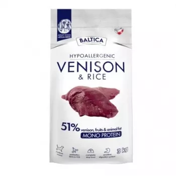 BALTICA Nutraceutic hipoalerģiska barība suņiem Vidējas šķirnes Stirnas gaļa ar rīsiem - sausā suņu barība - 3 kg