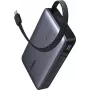 Ārējais akumulators UGREEN PB550 20 000 mAh 67 W PD ar 1×USB-A, 1×USB-C un iebūvētu USB-C kabeli, viedais displejs (55996B)
