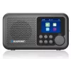 Pulksteņa radio BLAUPUNKT DR8BK — digitālais modinātājpulkstenis ar FM/DAB+, Bluetooth 5.3, 2W, 1800 mAh, USB uzlāde, melns