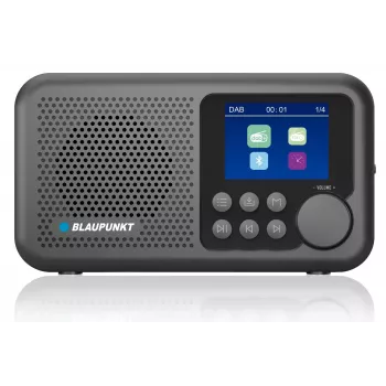 Pulksteņa radio BLAUPUNKT DR8BK — digitālais modinātājpulkstenis ar FM/DAB+, Bluetooth 5.3, 2W, 1800 mAh, USB uzlāde, melns