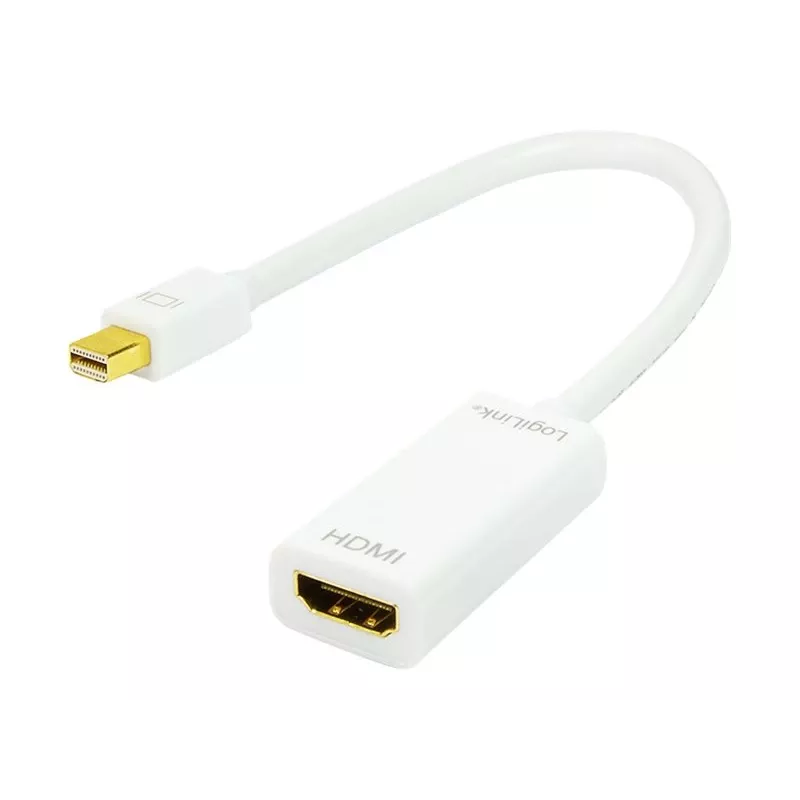 Video kabeļa adapteris LOGILINK Mini DisplayPort uz HDMI tipa A CV0036A, 0,1 m, pelēks