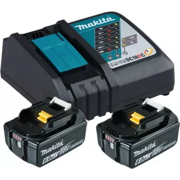 Makita DC18RC - Akumulatora lādētājs + Akumulators 2 x - Li-Ion - 6 Ah - 108 Wh - 1 x Akumulatora uzlāde (199480-6)